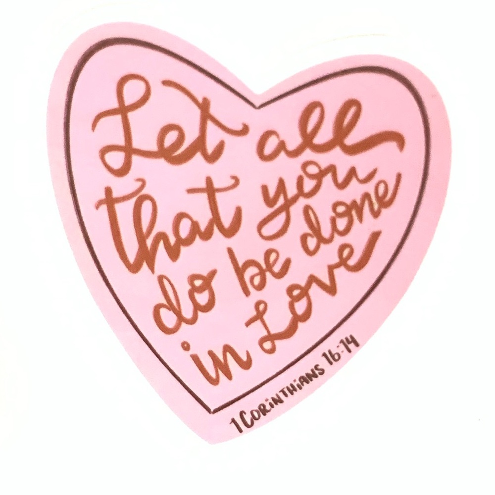 Heart-Shaped Love Vinyl Sticker